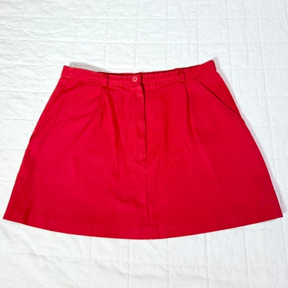 Vintage RR Sportwear Red Cotton Mini‎ Skirt – Size M (Fits S, Made in California